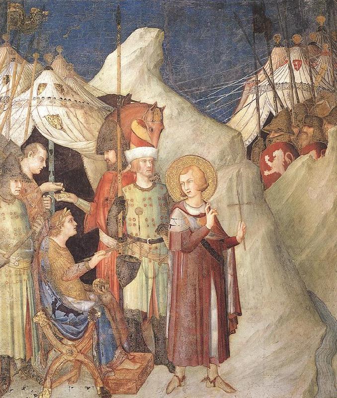 Simone Martini Saint Martin Renounces his Weapons Sweden oil painting art
